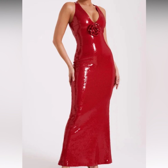 Meshki Eliza Rose Sequin Maxi Dress - Picture 1 of 8